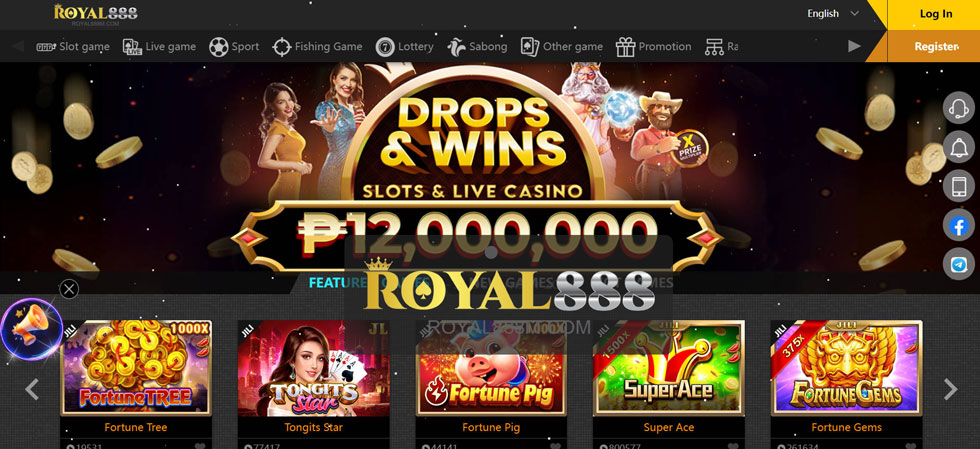 Royal888 Casino site na may iba't ibang promosyon at kumpletong network ng pagtaya.